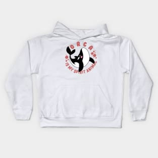 the orca is my spirit animal cute Kids Hoodie